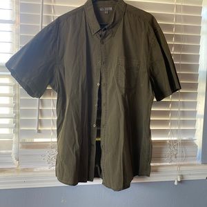 Olive geeen button down